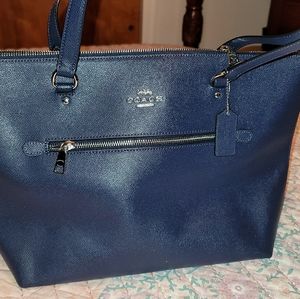A beautiful blue coach purse
